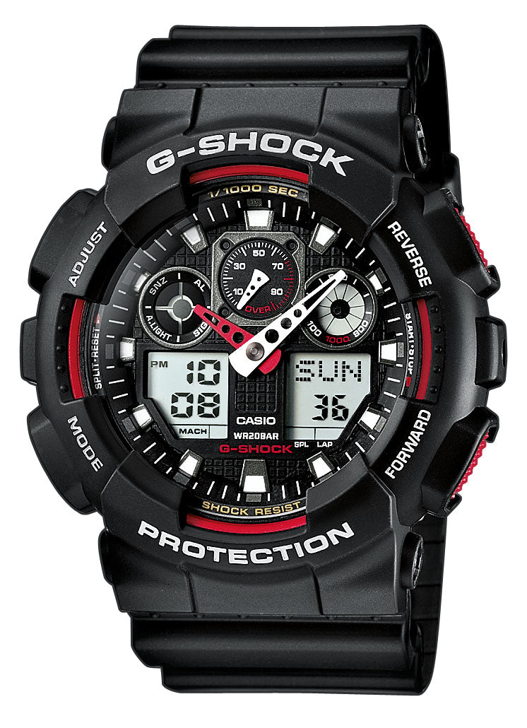 CASIO G-SHOCK nan originale – dettaglio pulsanti orologio uomo (resistente 200m, antiurto, design sportivo)
