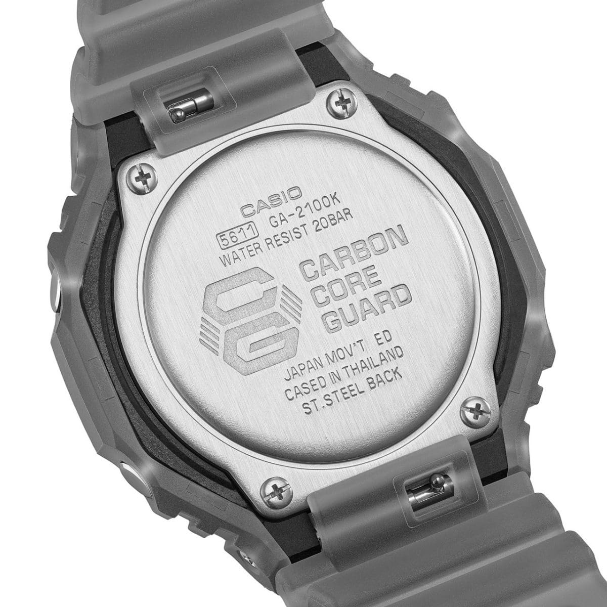 CASIO G-SHOCK GA-2100K-1AER originale – dettaglio prodotto (Carbon Core Guard, 200m, analogico-digitale)