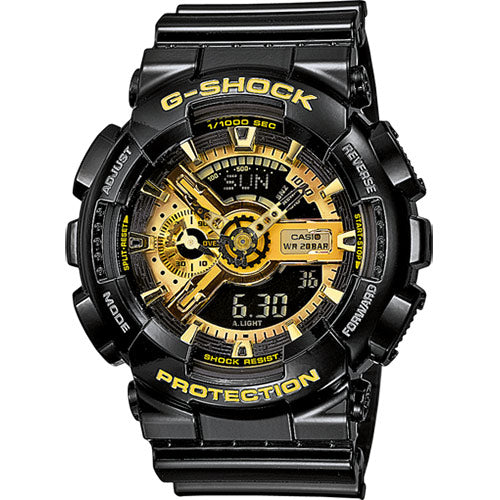 Immagine dell'orologio Casio G-Shock GA-110GB-1AER, design moderno e resistente agli urti, ideale per uno stile di vita attivo.
