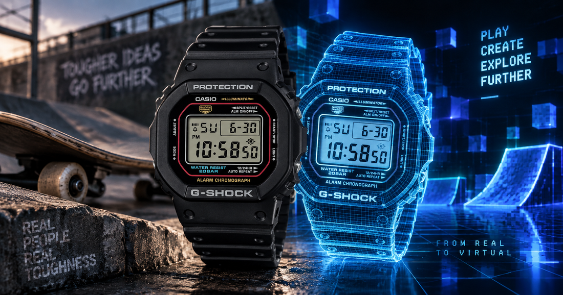 CASIO G-SHOCK DW-5600 reale e versione digitale wireframe — G-SHOCK su Roblox | ERAORA Roma