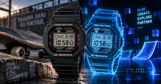 CASIO G-SHOCK DW-5600 reale e versione digitale wireframe — G-SHOCK su Roblox | ERAORA Roma