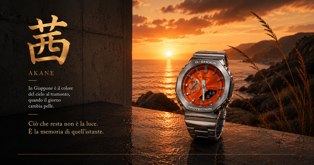 CASIO G-SHOCK GM-2110D-4AER — AKANE, il rosso del tramonto giapponese | ERAORA Roma