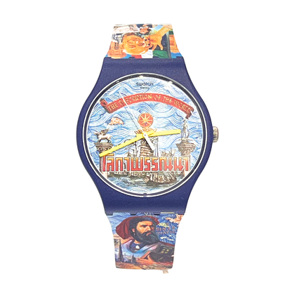 Swatch CIAO VENEZIA! SUOZ349 di Navin Rawanchaikul, New Old Stock, foto ERA ORA Roma