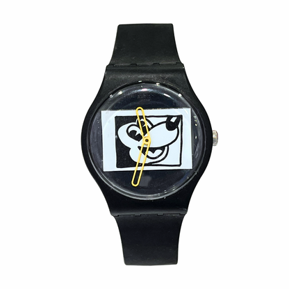 Swatch Mickey Blanc sur Noir SUOZ337 New Old Stock - foto 1