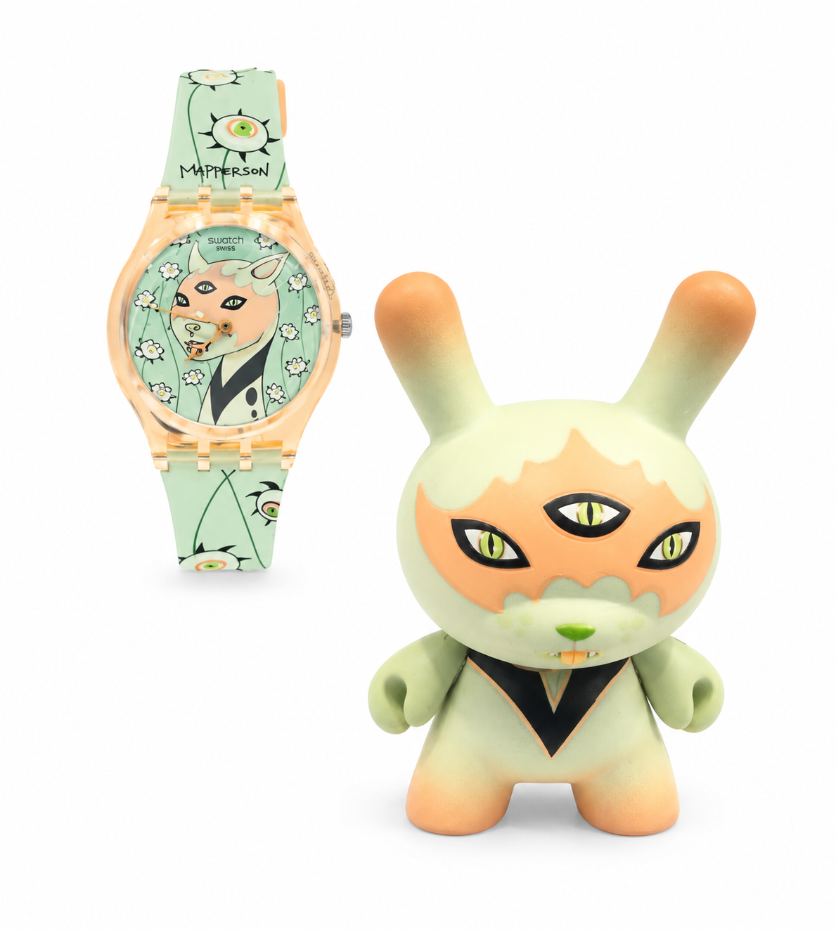 Swatch The Eyes Are Watching GP132 di Tara McPherson, collezione Kidrobot for Swatch 2011