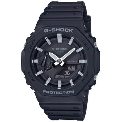 CASIO G-SHOCK GA-2100-1AER originale – vista frontale orologio uomo (resistente 200m, antiurto, design sportivo)