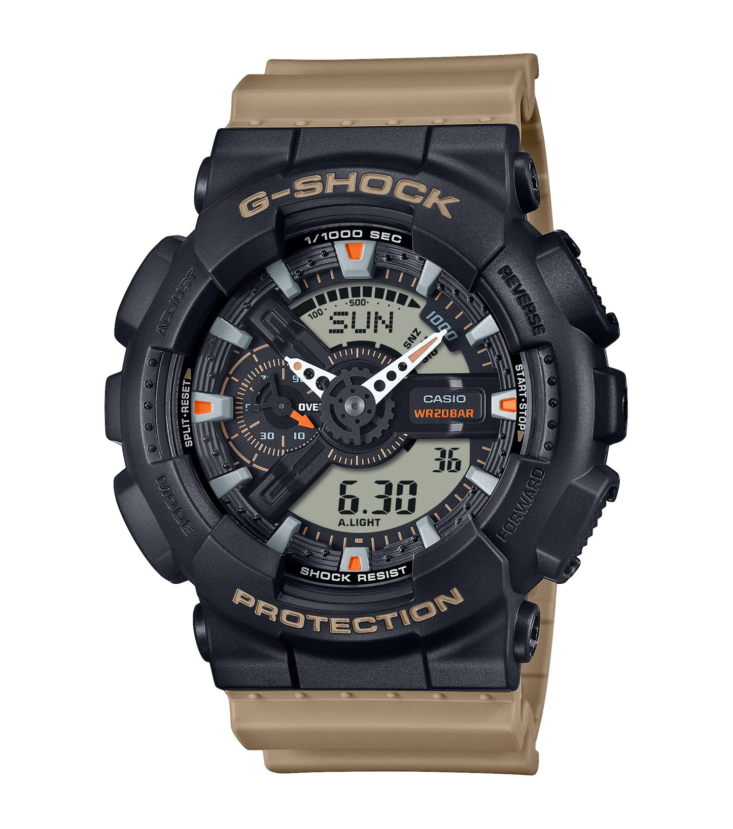 CASIO G-SHOCK GA-110TU-1A5ER originale – vista frontale orologio uomo (resistente 200m, antiurto, design sportivo)