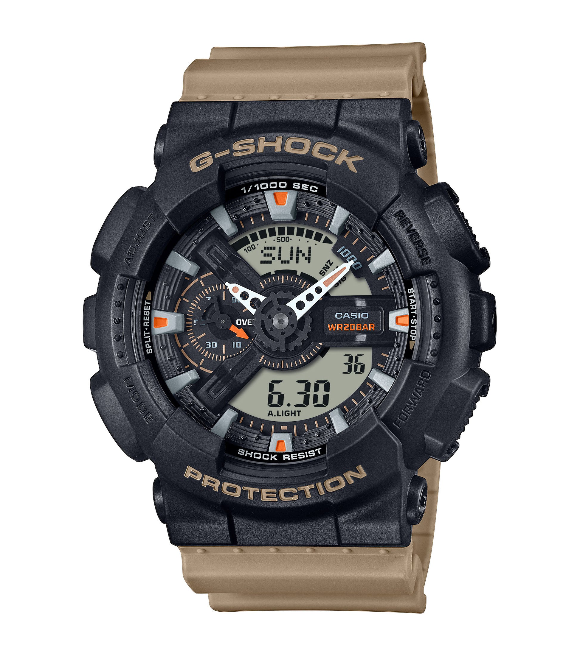 CASIO G-SHOCK GA-110TU-1A5ER originale – vista frontale orologio uomo (resistente 200m, antiurto, design sportivo)