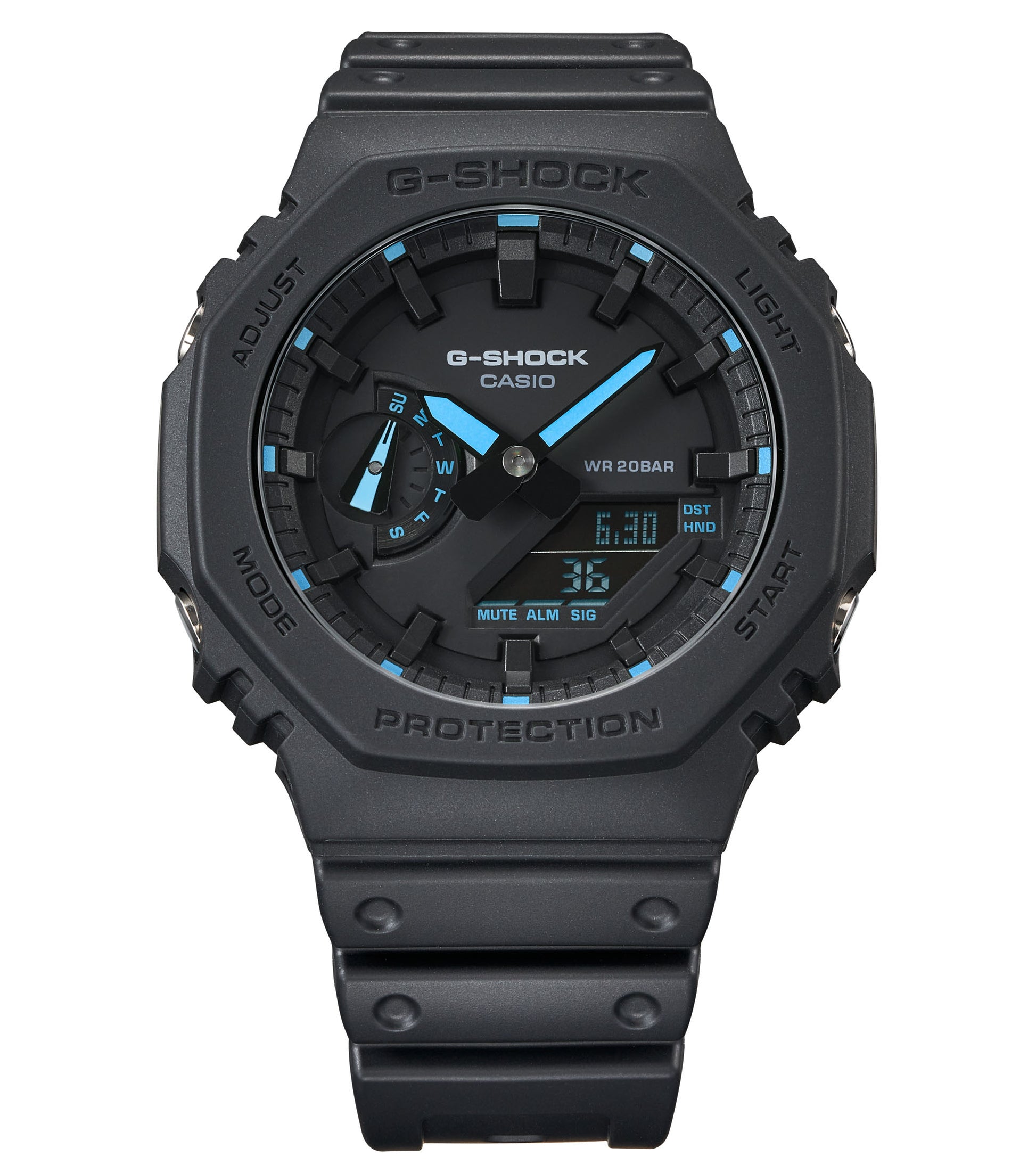 CASIO G-SHOCK nan originale – dettaglio quadrante orologio uomo (resistente 200m, antiurto, design sportivo)