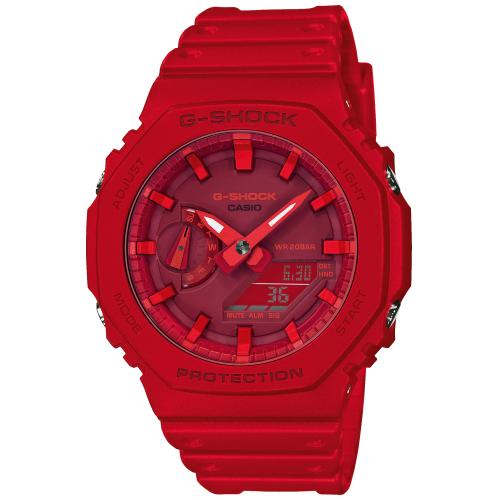 CASIO G-SHOCK GA-2100-4AER originale – vista frontale orologio uomo (resistente 200m, antiurto, design sportivo)