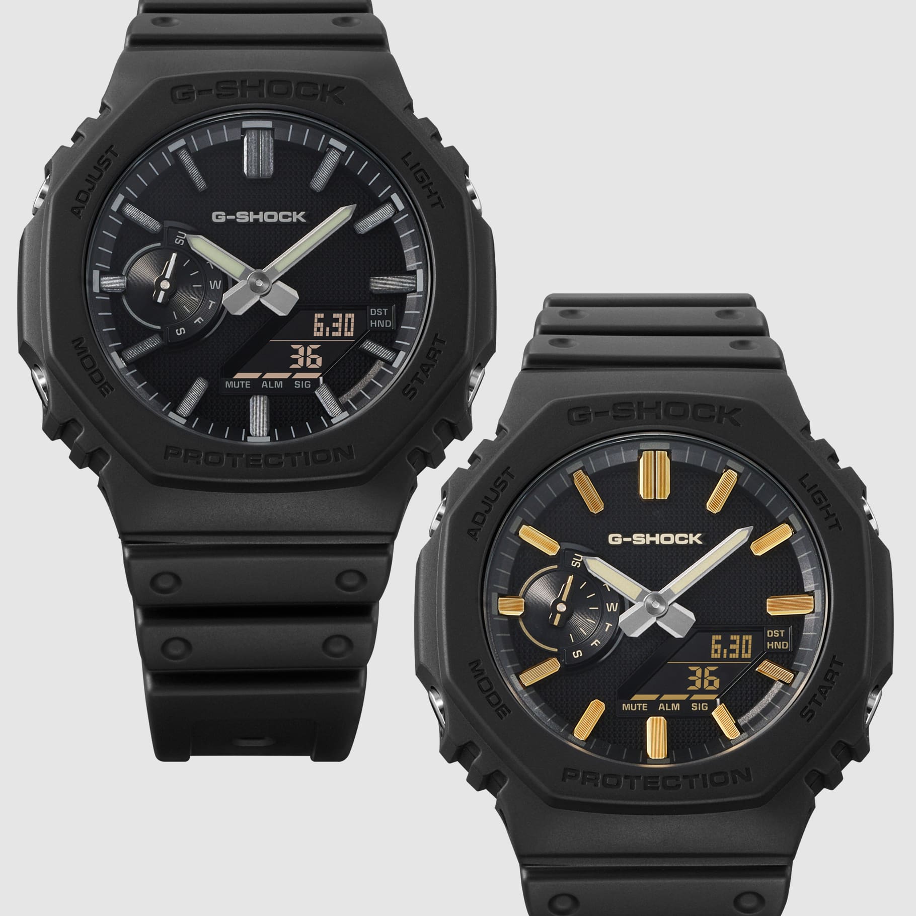 GA-2100LXB-1A9ER finitura matte black elegante