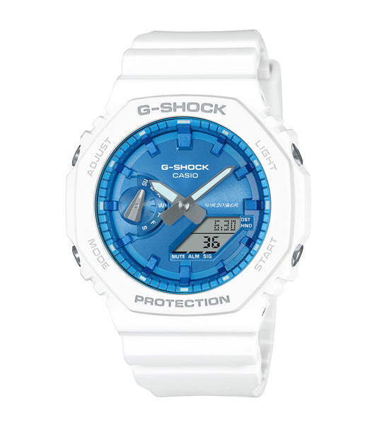 CASIO G-SHOCK GA-2100WS-7AER originale – vista frontale orologio uomo (resistente 200m, antiurto, design sportivo)