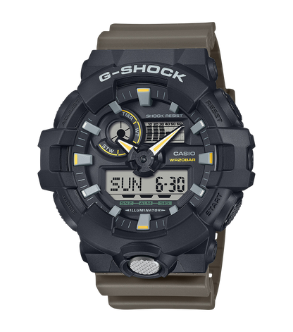 CASIO G-SHOCK GA-710TU-1A3ER originale – vista frontale orologio uomo (resistente 200m, antiurto, design sportivo)
