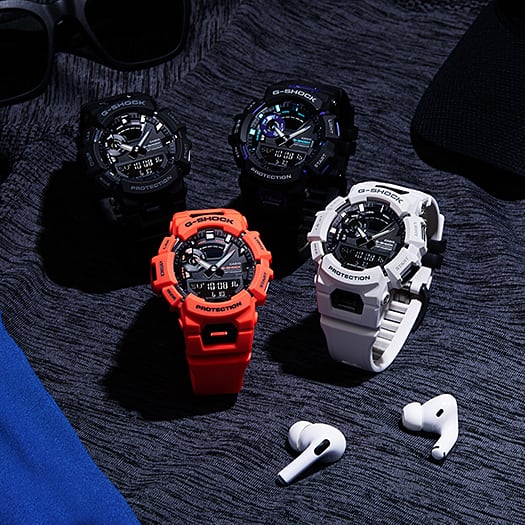 CASIO G-SHOCK GBA-900-7AER originale – dettaglio quadrante digitale fitness (Bluetooth, step tracker, 200m, fitness sportivo)