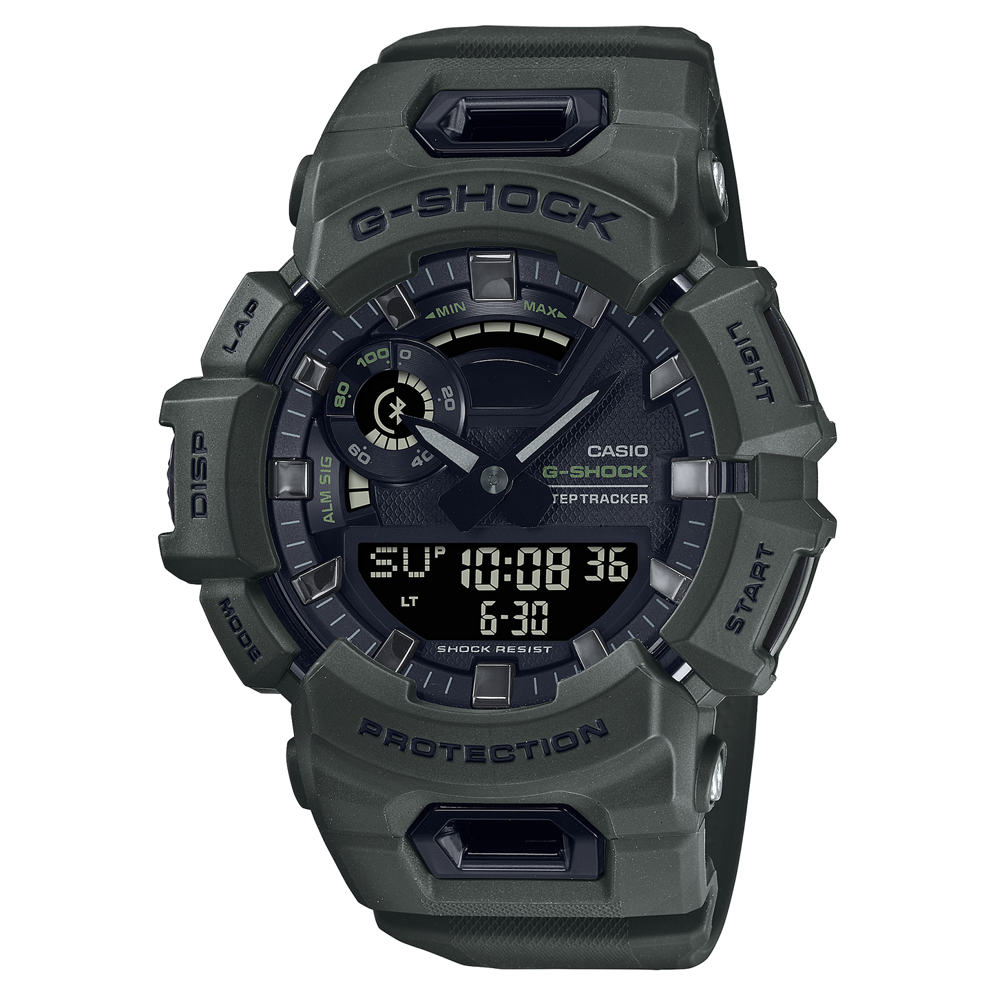 CASIO G-SHOCK GBA-900UU-3AER originale – vista frontale orologio uomo (Bluetooth, fitness, 200m, design militare)