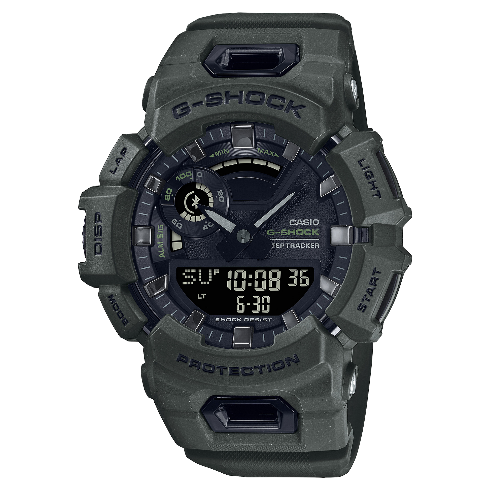CASIO G-SHOCK GBA-900UU-3AER originale – vista frontale orologio uomo (Bluetooth, fitness, 200m, design militare)