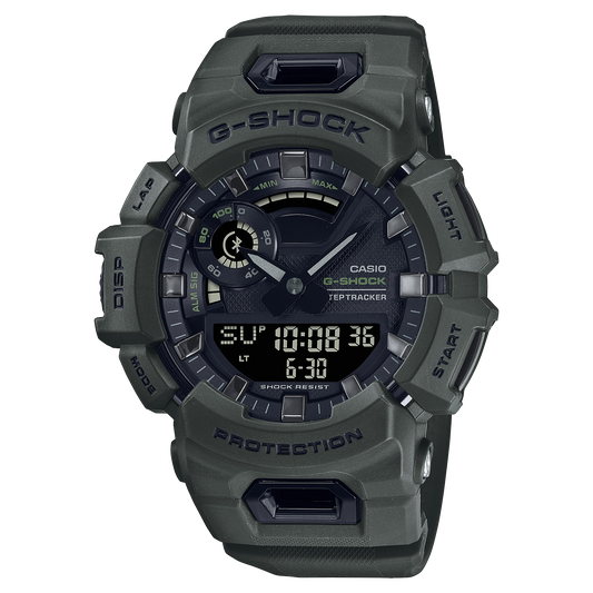 CASIO G-SHOCK GBA-900UU-3AER originale – vista frontale orologio uomo (Bluetooth, fitness, 200m, design militare)