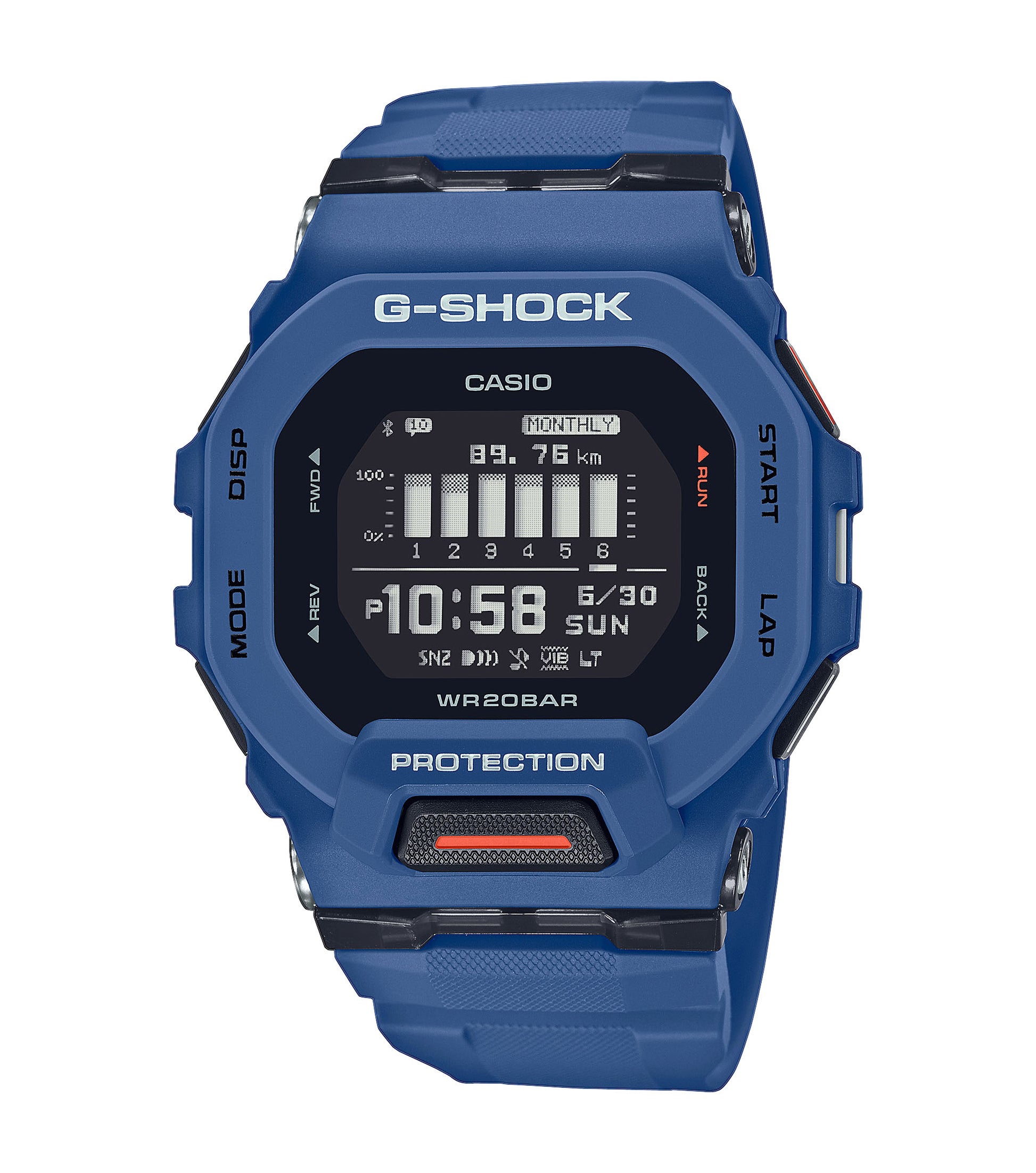CASIO G-SHOCK GBD-200-2ER originale – vista frontale orologio uomo (resistente 200m, antiurto, design sportivo)