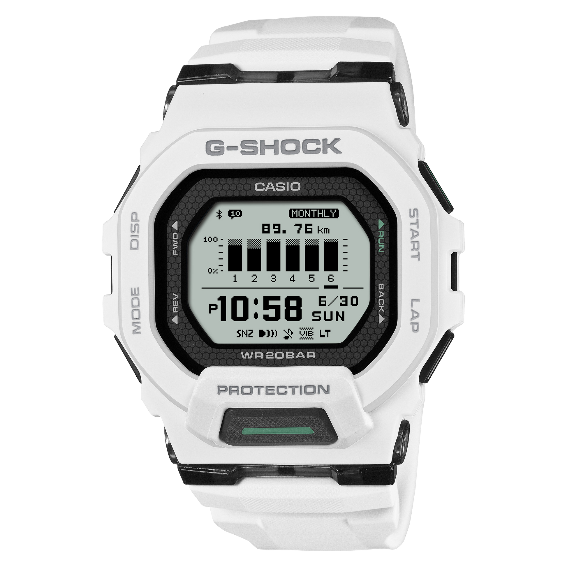 CASIO G-SHOCK GBD-200-7ER originale – vista frontale orologio uomo (Bluetooth, MIP display, 200m, fitness tracker)