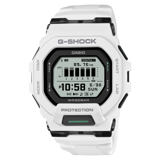 CASIO G-SHOCK GBD-200-7ER originale – vista frontale orologio uomo (Bluetooth, MIP display, 200m, fitness tracker)