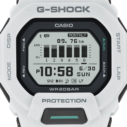 CASIO G-SHOCK GBD-200-7ER originale – vista laterale cassa (Bluetooth, MIP display, 200m, fitness tracker)