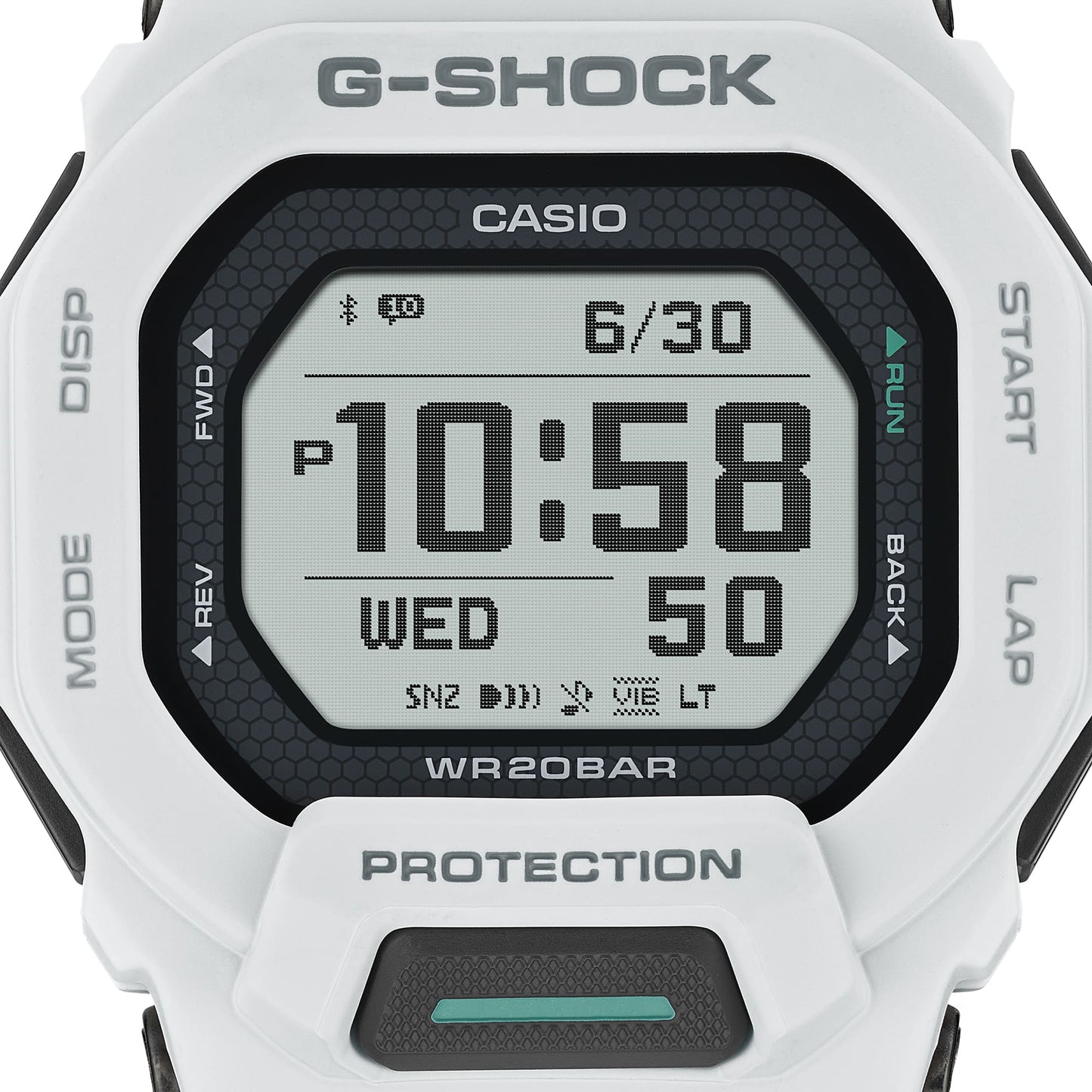 CASIO G-SHOCK GBD-200-7ER originale – dettaglio display MIP ad alta leggibilità (Bluetooth, MIP display, 200m, fitness tracker)