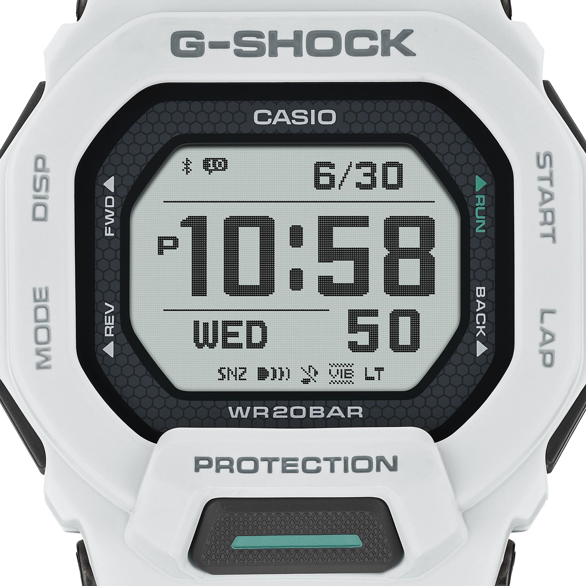 CASIO G-SHOCK GBD-200-7ER originale – dettaglio display MIP ad alta leggibilità (Bluetooth, MIP display, 200m, fitness tracker)