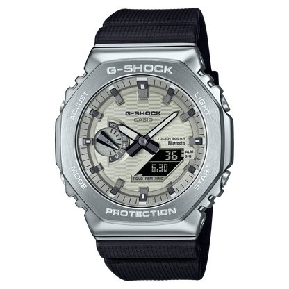 CASIO G-SHOCK GBM-2100A-8BER originale – vista frontale orologio uomo (Bluetooth, Tough Solar, 200m, Carbon Core Guard)
