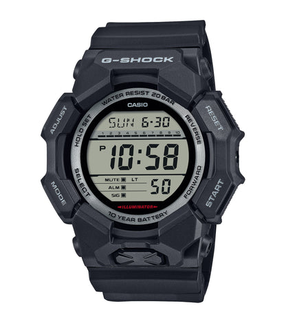 CASIO G-SHOCK GD-010-1ER originale – vista frontale orologio uomo (resistente 200m, antiurto, design sportivo)