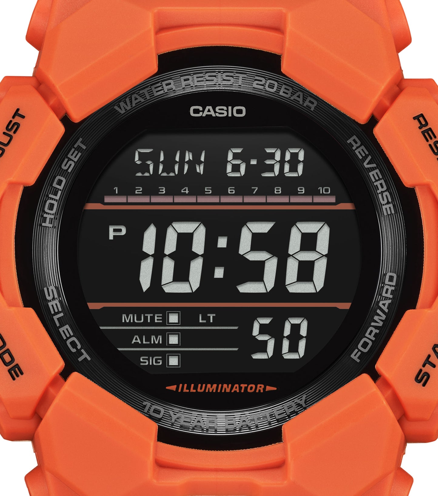 CASIO G-SHOCK nan originale – dettaglio quadrante orologio uomo (resistente 200m, antiurto, design sportivo)