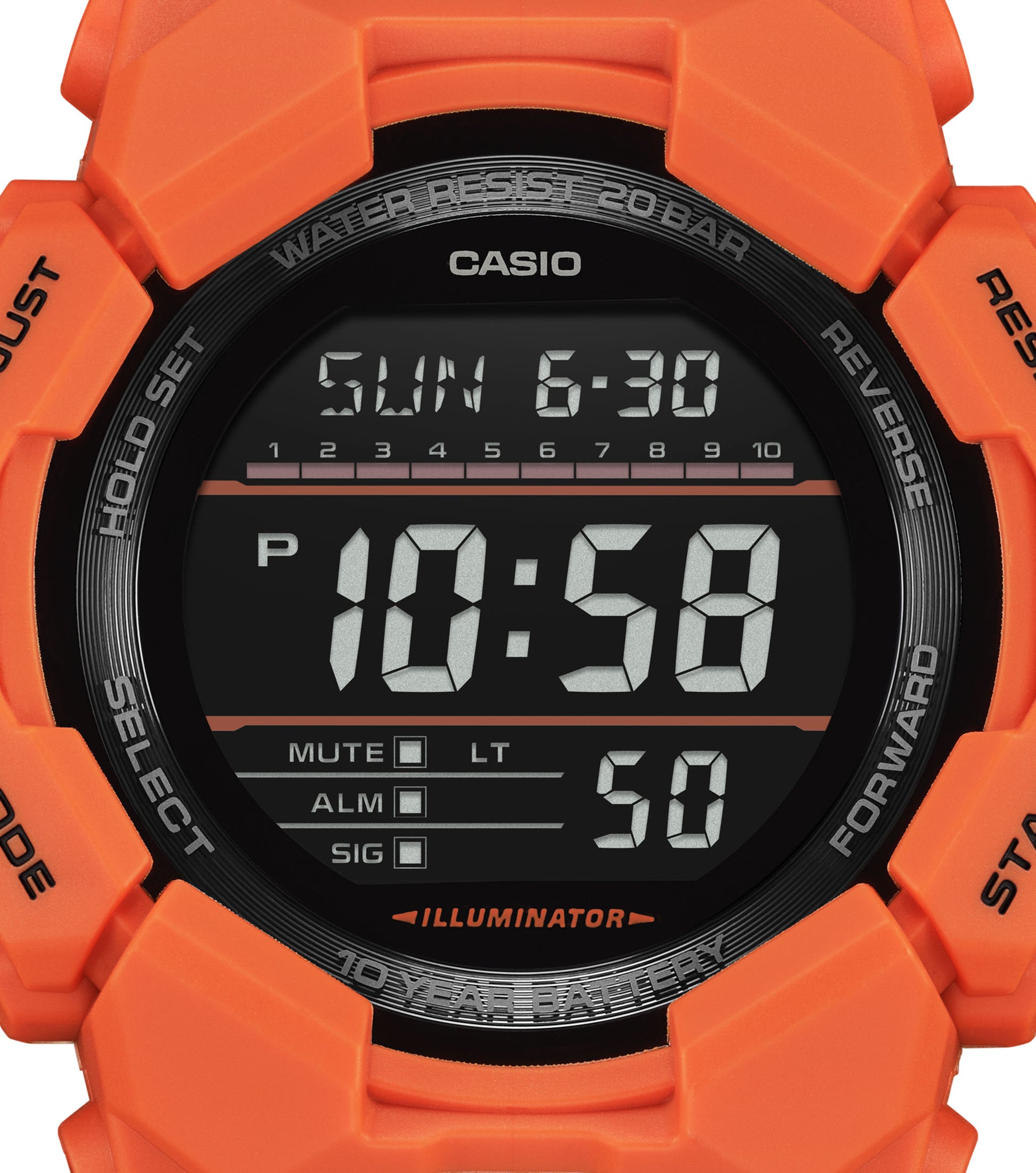 CASIO G-SHOCK nan originale – dettaglio quadrante orologio uomo (resistente 200m, antiurto, design sportivo)