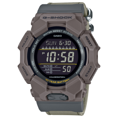 CASIO G-SHOCK GD-010CE-5ER originale – vista frontale orologio uomo (Shock Resist, 200m, LED, design robusto)