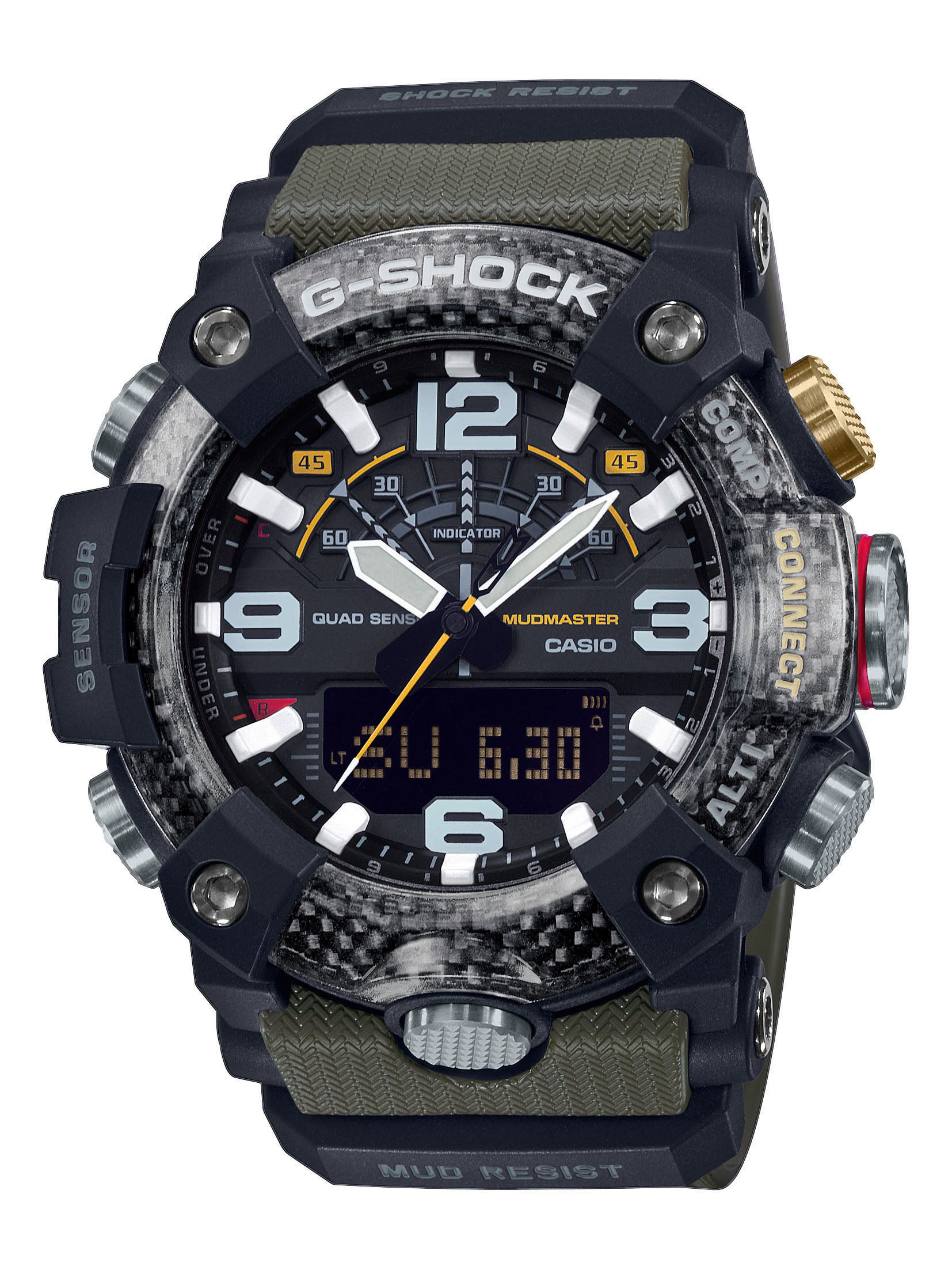 CASIO G-SHOCK nan originale – vista laterale orologio uomo (resistente 200m, antiurto, design sportivo)