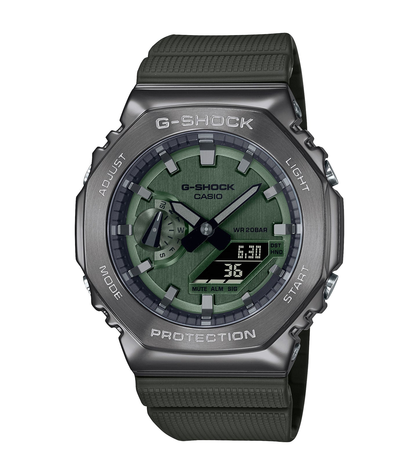 CASIO G-SHOCK GM-2100B-3AER originale – vista frontale orologio uomo (resistente 200m, antiurto, design sportivo)
