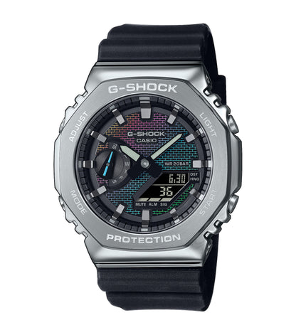 CASIO G-SHOCK GM-2100RW-1AER originale – vista frontale orologio uomo (resistente 200m, antiurto, design sportivo)