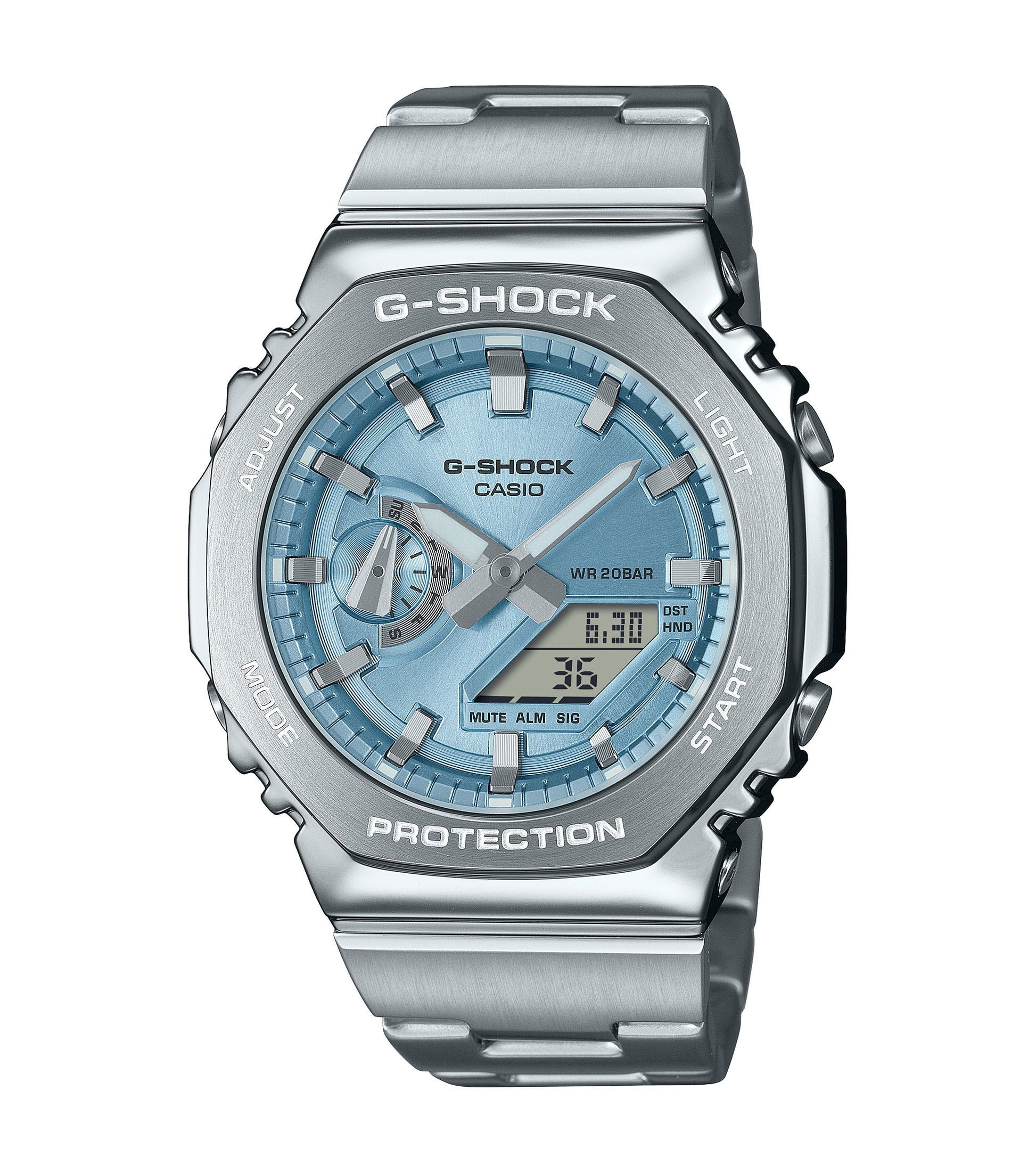CASIO G-SHOCK GM-2110D-2AER originale – vista frontale orologio uomo (resistente 200m, antiurto, design sportivo)