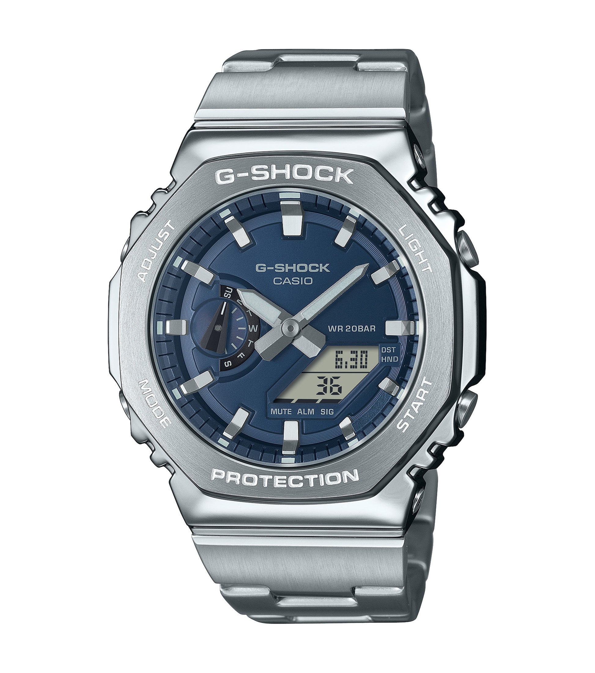CASIO G-SHOCK GM-2110D-2BER originale – vista frontale orologio uomo (resistente 200m, antiurto, design sportivo)