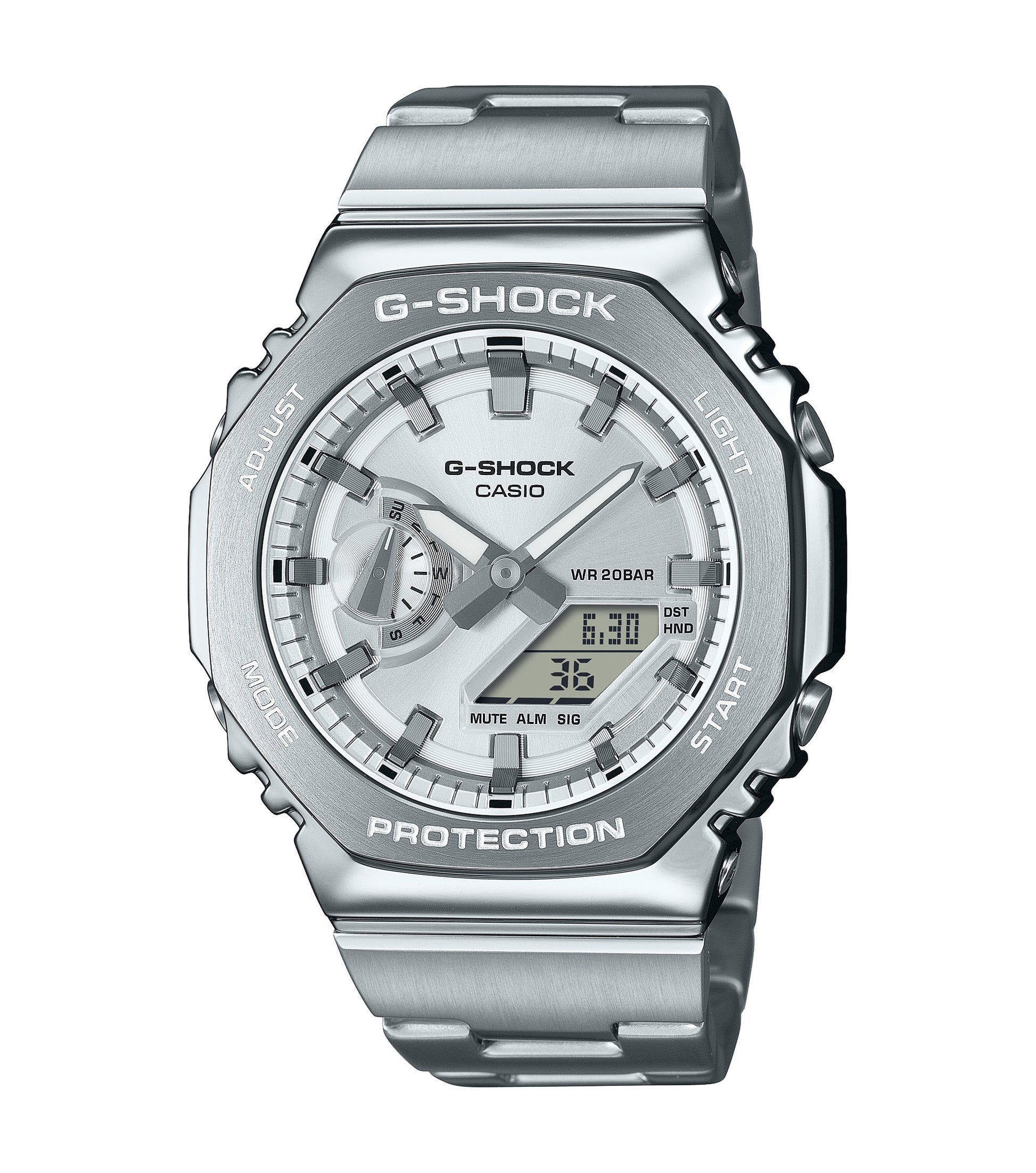 CASIO G-SHOCK GM-2110D-7AER originale – vista frontale orologio uomo (resistente 200m, antiurto, design sportivo)