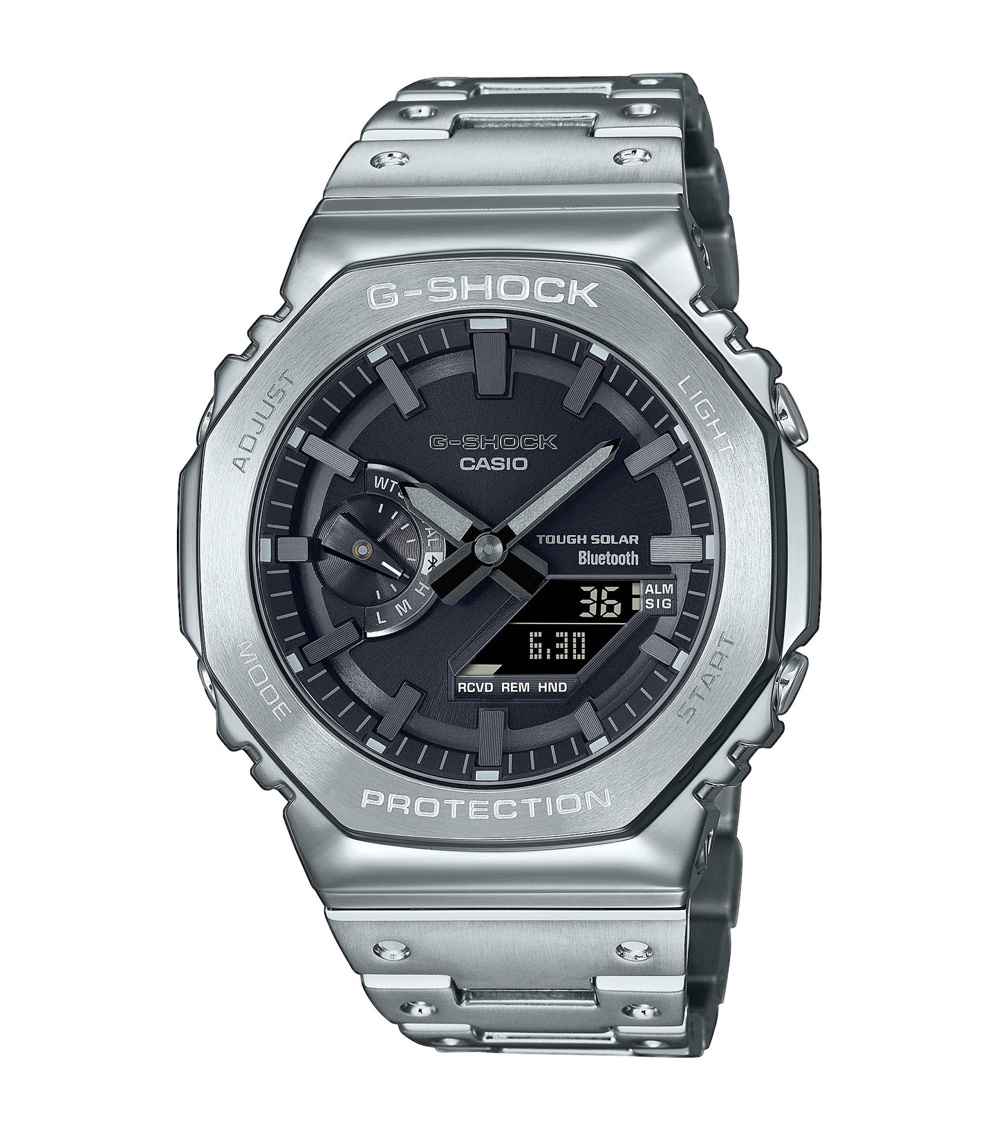 CASIO G-SHOCK GM-B2100D-1AER originale – vista frontale orologio uomo (resistente 200m, antiurto, design sportivo)