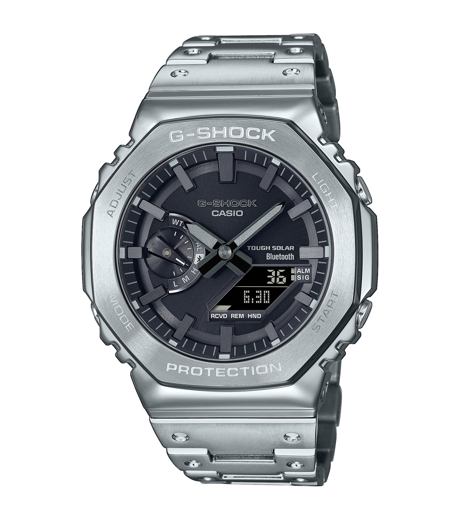 CASIO G-SHOCK GM-B2100D-1AER originale – vista frontale orologio uomo (resistente 200m, antiurto, design sportivo)