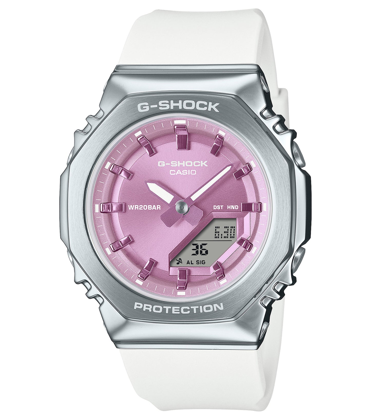 CASIO G-SHOCK GM-S2110-7A6ER originale – vista frontale orologio uomo (resistente 200m, antiurto, design sportivo)