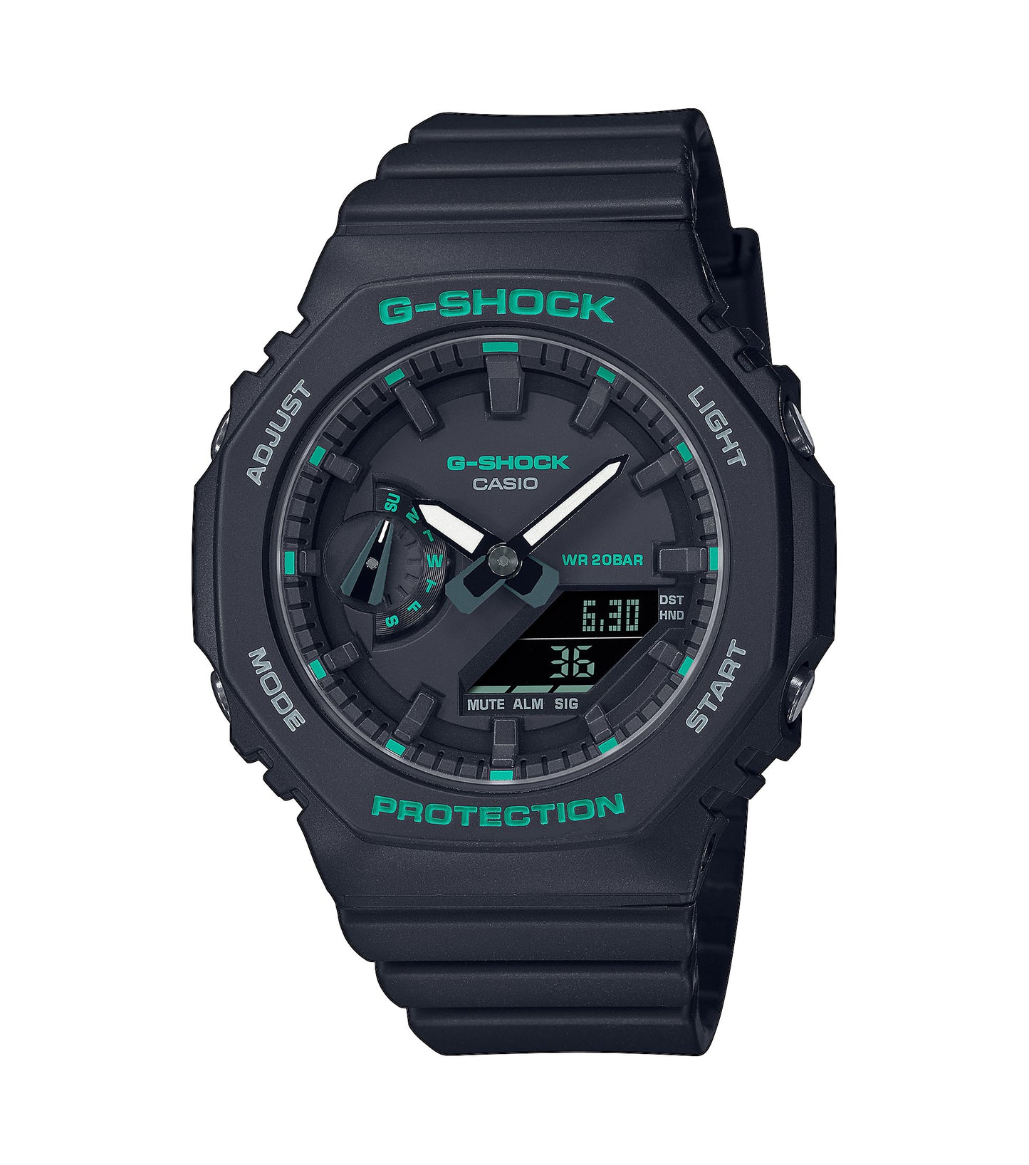 CASIO G-SHOCK GMA-S2100GA-1AER originale – vista frontale orologio uomo (resistente 200m, antiurto, design sportivo)