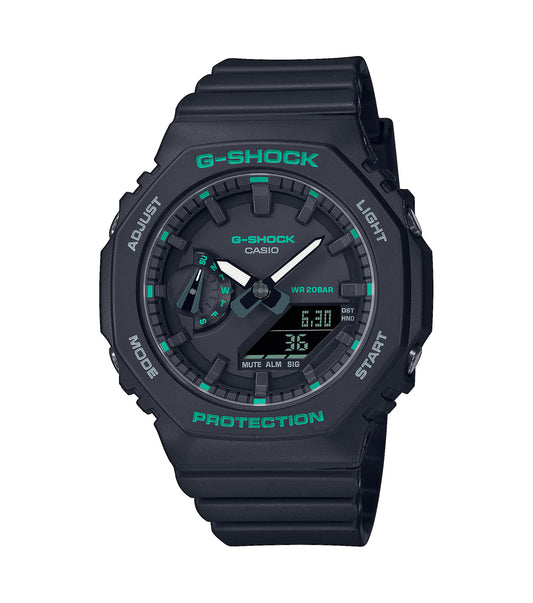 CASIO G-SHOCK GMA-S2100GA-1AER originale – vista frontale orologio uomo (resistente 200m, antiurto, design sportivo)