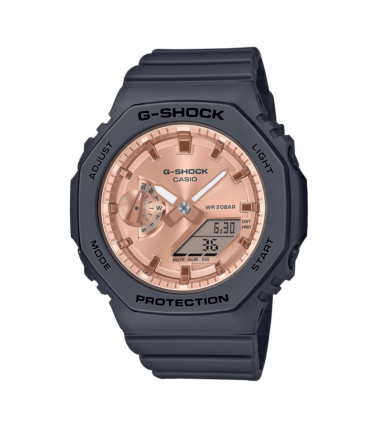 CASIO G-SHOCK GMA-S2100MD-1AER originale – vista frontale orologio uomo (resistente 200m, antiurto, design sportivo)
