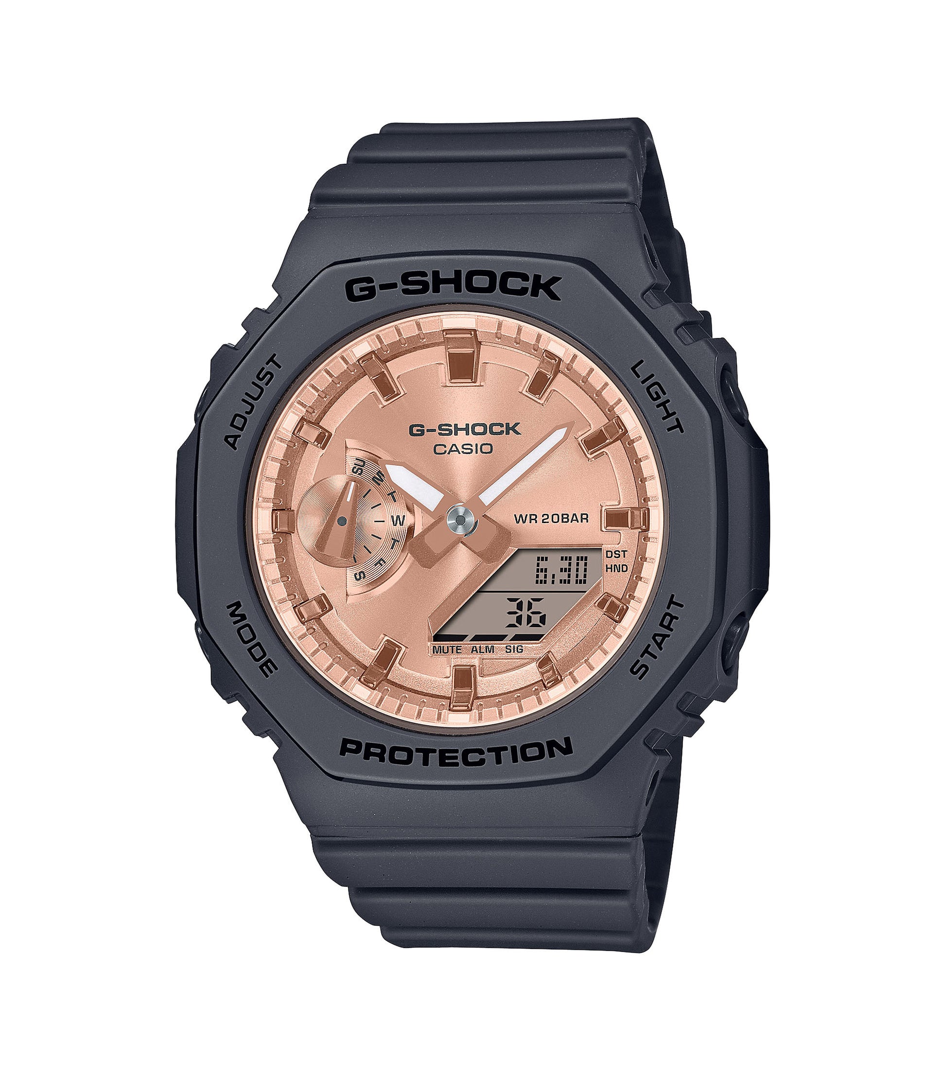 CASIO G-SHOCK GMA-S2100MD-1AER originale – vista frontale orologio uomo (resistente 200m, antiurto, design sportivo)