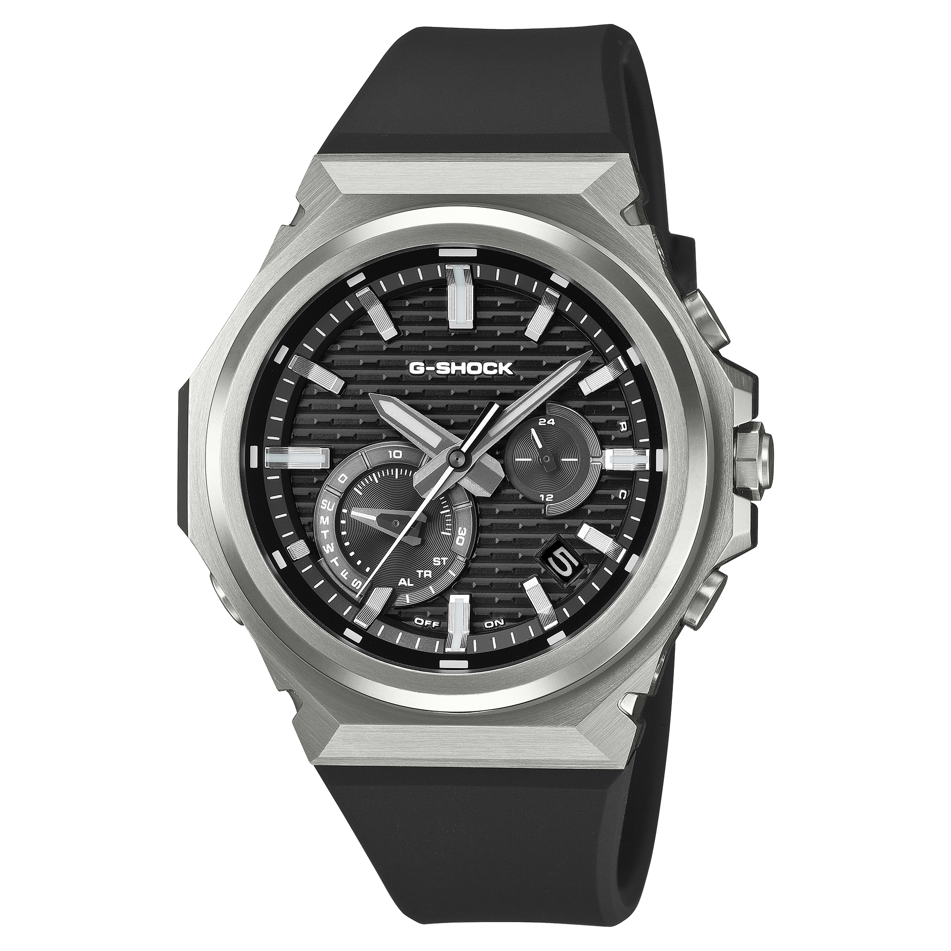 CASIO G-SHOCK G-STEEL GST-B1000-1AER originale – bracciale acciaio, quadrante nero brick pattern