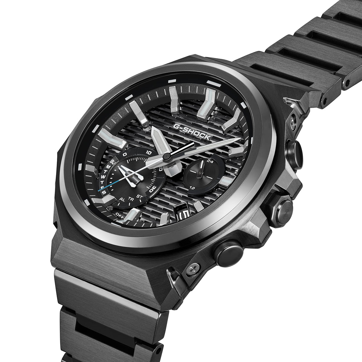CASIO G-SHOCK G-STEEL GST-B1000BD-1AER originale – dettaglio design minimalista lunetta senza bordi acciaio nero ion-plated