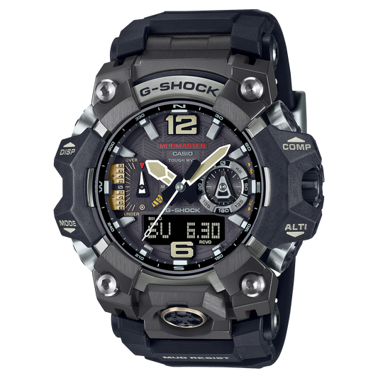CASIO G-SHOCK GWG-B1000-1AER originale – vista frontale orologio Mudmaster nero ghiera acciaio