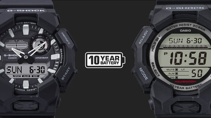 CASIO G-SHOCK GD-010-1A1ER originale – dettaglio tecnologia e robustezza (Shock Resist, 200m, LED, digitale)