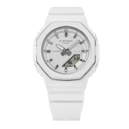CASIO G-SHOCK GMA-P2110-7AER originale – quadrante analogico-digitale bianco, design ottagonale compatto (200m)